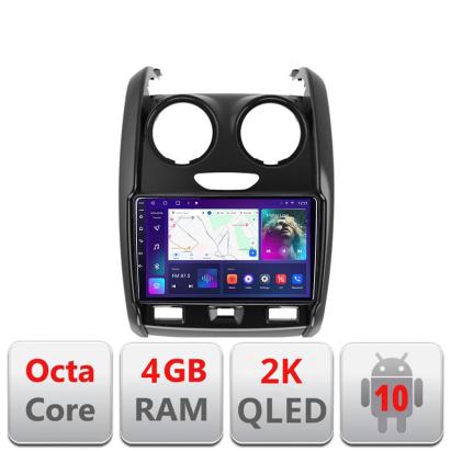 Navigatie Dacia Duster 2012-2019 C-157 Android Octa Core Ecran 2K QLED GPS 4G 4+32GB 360 KIT-157+EDT-E409-2K CarStore Technology
