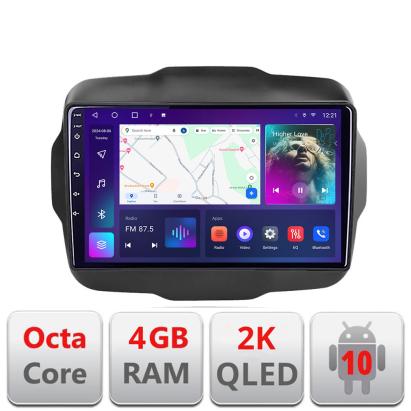Navigatie Jeep Renegade C-500 Android Octa Core Ecran 2K QLED GPS 4G 4+32GB 360 KIT-500+EDT-E409-2K CarStore Technology