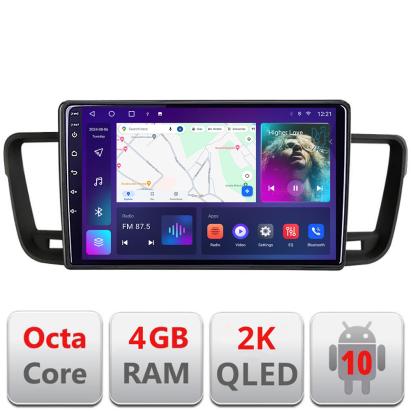Navigatie Peugeot 508 C-5637 Android Octa Core Ecran 2K QLED GPS 4G 4+32GB 360 KIT-5637+EDT-E409-2K CarStore Technology