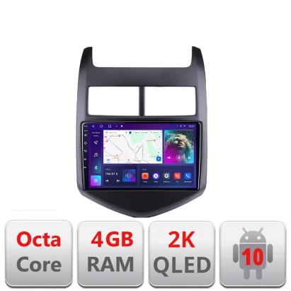 Navigatie Chevrolet Aveo 2010-2013 C-aveo10 Android Octa Core Ecran 2K QLED GPS 4G 4+32GB 360 KIT-aveo10+EDT-E409-2K CarStore Technology