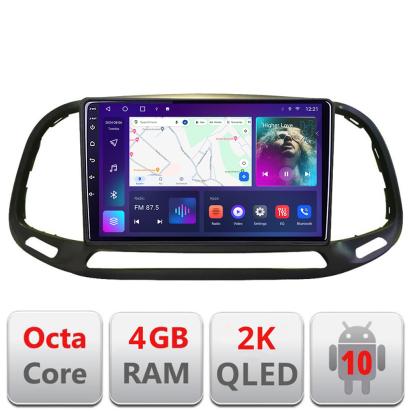 Navigatie Fiat Doblo 2015-2018 C-DOBLO15 Android Octa Core Ecran 2K QLED GPS 4G 4+32GB 360 KIT-DOBLO15+EDT-E409-2K CarStore Technology