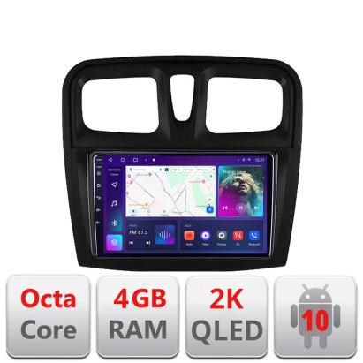 Navigatie Dacia Sandero 2012-2020 var B Android Octa Core Ecran 2K QLED GPS 4G 4+32GB 360 kit-sandero-variantb+EDT-E409-2K CarStore Technology