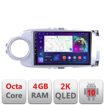 Navigatie Toyota Yaris 2010-2018 C-YARIS10 Android Octa Core Ecran 2K QLED GPS 4G 4+32GB 360 KIT-YARIS10+EDT-E409-2K CarStore Technology