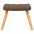 Scaun de relaxare cu taburet, maro, textil GartenMobel Dekor