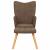 Scaun de relaxare cu taburet, maro, textil GartenMobel Dekor