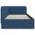 Cadru de pat colțar cu headboard albastru 100 x 200 cm țesătură GartenMobel Dekor