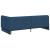 Cadru de pat colțar cu headboard albastru 100 x 200 cm țesătură GartenMobel Dekor