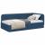 Cadru de pat colțar cu headboard albastru 100 x 200 cm țesătură GartenMobel Dekor