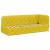 Cadru de pat colțar cu headboard Galben 80 x 200 cm Catifea GartenMobel Dekor