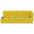 Cadru de pat colțar cu headboard Galben 80 x 200 cm Catifea GartenMobel Dekor