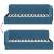 Cadru de pat colțar cu headboard albastru 90 x 190 cm Catifea GartenMobel Dekor