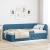 Cadru de pat colțar cu headboard albastru 90 x 190 cm Catifea GartenMobel Dekor