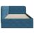 Cadru de pat colțar cu headboard albastru 90 x 190 cm Catifea GartenMobel Dekor