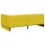 Cadru de pat colțar cu headboard Galben 90 x 190 cm Catifea GartenMobel Dekor