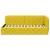 Cadru de pat colțar cu headboard Galben 90 x 190 cm Catifea GartenMobel Dekor