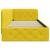 Cadru de pat colțar cu headboard Galben 100 x 200 cm Catifea GartenMobel Dekor