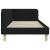 Cadru de pat colțar cu headboard Negru 90 x 190 cm țesătură GartenMobel Dekor