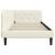 Cadru de pat colțar cu headboard Crem 90 x 190 cm Catifea GartenMobel Dekor