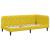 Cadru de pat colțar cu headboard Galben 100 x 200 cm Catifea GartenMobel Dekor