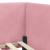 Cadru de pat colțar cu headboard Roz 80 cm x 200 cm țesătură GartenMobel Dekor