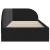 Cadru de pat colțar cu headboard Negru 90 cm x 190 cm țesătură GartenMobel Dekor