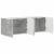 Dulap TV de perete 2 pcs Gri din beton 59,5 x 31 x 40 cm GartenMobel Dekor