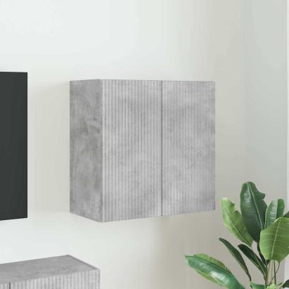 Dulap TV de perete Pe perete Gri din beton 59,5 x 31 x 60 cm GartenMobel Dekor