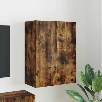 Dulap TV de perete Pe perete Stejar fumuriu 59,5 x 31 x 80 cm GartenMobel Dekor