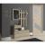 Set mobilier hol cu pantofar, oglinda, sertar si cuier metalic, PAL laminat, 90x25x170 cm, stejar sonoma Household NewTrend
