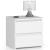 Noptiera cu 2 sertare, din PAL laminat, 40x35x40 cm, alb mat Household NewTrend