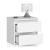 Noptiera cu 2 sertare, din PAL laminat, 40x35x40 cm, alb mat Household NewTrend