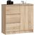 Comoda JERRY cu 3 sertare si dulap cu rafturi, PAL laminat, 80x35x77 cm, stejar sonoma Household NewTrend