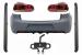 Bara Spate cu Sistem de Evacuare VW Golf 6 VI (2008-2013) Praguri Laterale si Stopuri Full LED Rosu Fumuriu R20 Look Performance AutoTuning