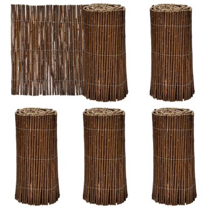 Gard pentru gazon 5 pcs Maro 200 x 30 cm GartenMobel Dekor