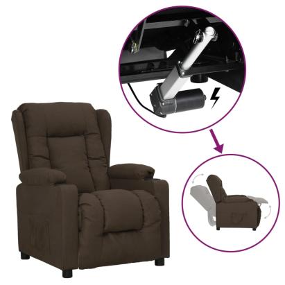 Fotoliu cu ridicare, maro închis, material textil GartenMobel Dekor