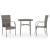 Set mobilier de grădină, 3 piese, gri, poliratan GartenMobel Dekor