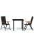 Set mobilier de grădină, 3 piese, negru GartenMobel Dekor