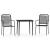 Set de mobilier pentru grădină, 3 piese, negru GartenMobel Dekor