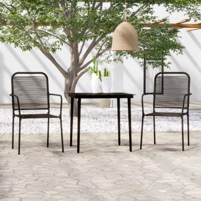 Set de mobilier pentru grădină, 3 piese, negru GartenMobel Dekor