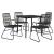 Set mobilier de grădină, 5 piese, negru, ratan PVC GartenMobel Dekor