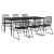 Set mobilier de grădină, 7 piese, negru, ratan PVC GartenMobel Dekor