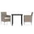 Set mobilier de grădină, cu perne, 3 piese, bej și negru GartenMobel Dekor