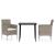 Set mobilier de grădină, cu perne, 3 piese, bej și negru GartenMobel Dekor