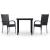 Set de mobilier de grădină, 3 piese, negru GartenMobel Dekor
