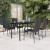 Set mobilier de grădină, 5 piese, negru GartenMobel Dekor