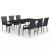 Set mobilier de grădină,negru, 7 piese GartenMobel Dekor