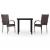 Set mobilier de grădină, 3 piese, maro și negru GartenMobel Dekor