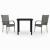 Set mobilier de grădină, 3 piese, gri și negru GartenMobel Dekor