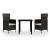 Set mobilier de grădină cu perne, 3 piese, negru GartenMobel Dekor