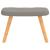 Scaun de relaxare cu taburet, gri taupe, textil GartenMobel Dekor
